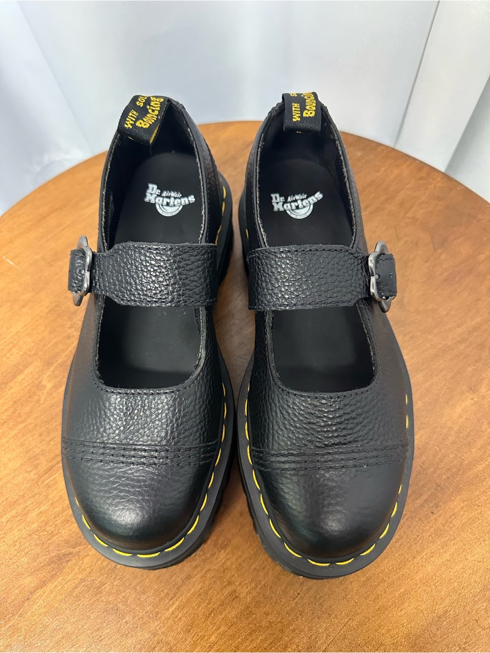Dr. Martens Black addina flower Mary Jane Shoes US 7 EU 38 like new